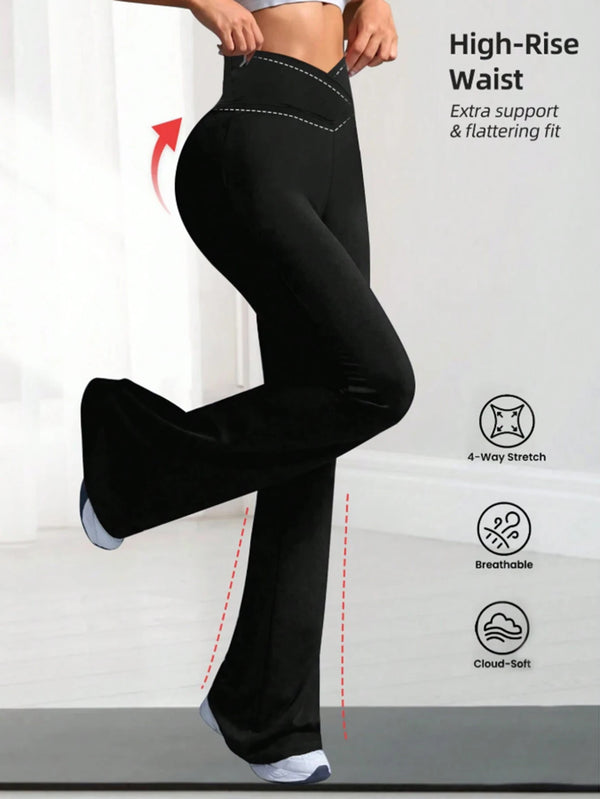 Pantalón Acampanado Elástico Alto