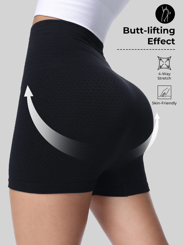 Shorts Deportivos Negros Cintura Alta