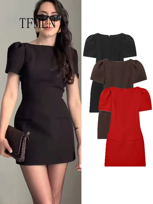 Vestido Corto Casual Elegante Diario